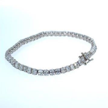 Armband - 14 karaat Witgoud - 8.20ct. tw. Diamant, Nieuw