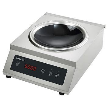 Inductie Wok | 1 Kookzone | Max. 240°C | 5kW | 400V |, Verzenden, Nieuw in verpakking