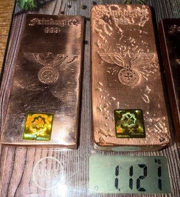 1121 Gramm - Koper - Edelmetalle Deutschland - Verzegeld met