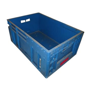Stapelbak 600x400x260 mm euronorm blauw pp gebruikt, Zakelijke goederen, Ophalen of Verzenden