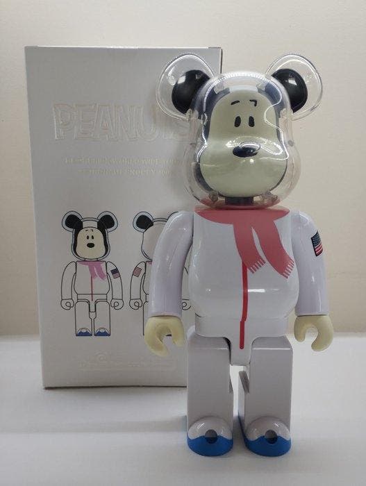 MEDICOM TOY x SNOOPY - ASTRONAUT SNOOPY 400 BEARBRICK, Antiquités & Art, Art | Objets design
