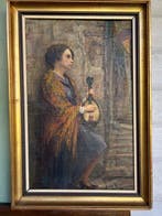 Hubert Coeck (1871-1944) - Ragazza con mandolino