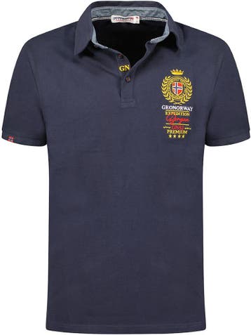 Geographical Norway Heren Expedition Polo Kauri Blauw, Verzenden, Nieuw