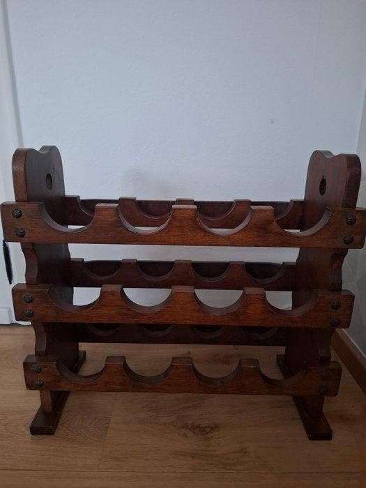 Wijnrek - Eik, Antiek en Kunst, Curiosa en Brocante