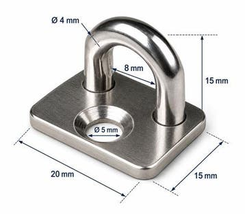 Oogplaat 4mm roestvaststaal 304, Verzenden, Nieuw