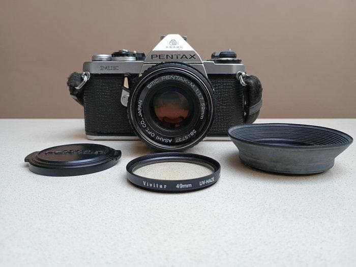 Pentax, Asahi ME + Digital Data M + smc-M 1.7/50mm | Single, TV, Hi-fi & Vidéo, Appareils photo analogiques