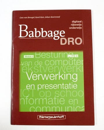 Babbage DRO Module 4 Verwerking en presentatie - van Breugel, Verzenden