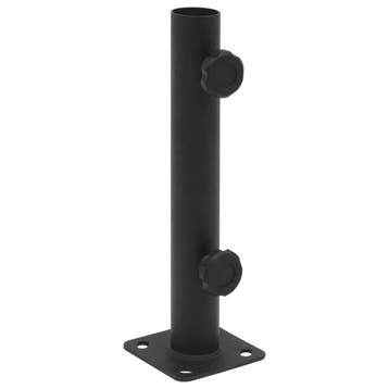 vidaXL Parasolvoet voor Ø32/34/38 mm stok staal matzwart, Verzenden, Nieuw