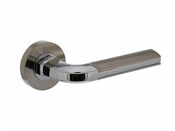 Veiling - 8x Intersteel deurkruk op rozet chroom/mat Bas, Doe-het-zelf en Bouw, Hang- en Sluitwerk, Nieuw