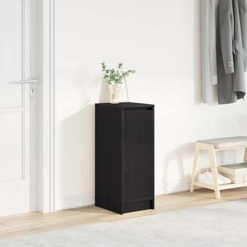 vidaXL Schoenenkast 29,5x34x76 cm spaanplaat zwart, Verzenden, Nieuw