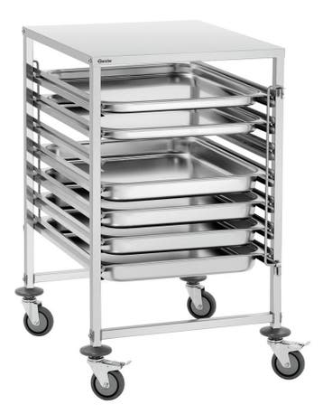 GN-Afruimwagen | 2/1 GN | 7 Inschuifvakken | 80mm, Verzenden
