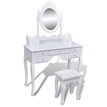 Coiffeuse blanche - Retour client - 35% de remise (kaptafel), Maison & Meubles, Verzenden, Victoriaans