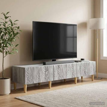 vidaXL TV Kast 147 x 34,5 x 30 cm Grijs Sonoma Bewerkt hout, Huis en Inrichting, Verzenden, Nieuw
