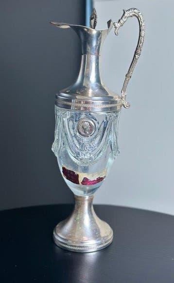 Kruik - Verzilverd, Glas - Portret van Julius Caesar