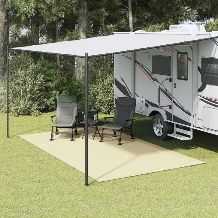vidaXL Tenttapijt 4x2,5 m crèmekleurig, Caravanes & Camping, Accessoires de tente, Envoi