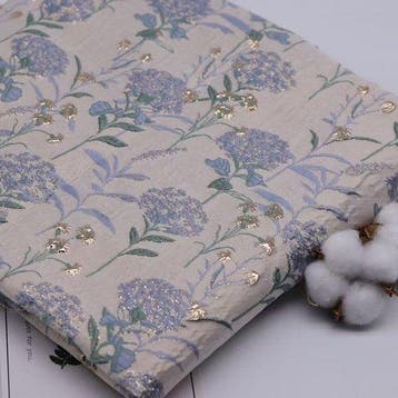 Meubelstof - 300 cm - 142 cm - Retro hortensia