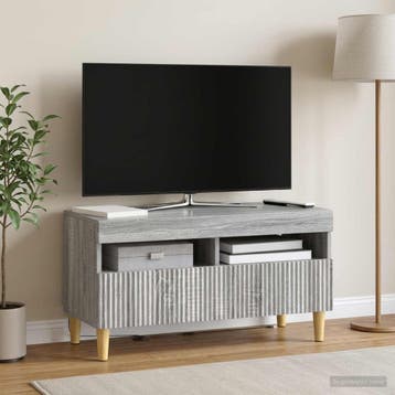 vidaXL LED tv-meubel ARNHEM 81 x 35 x 43 cm Grijs Sonoma, Verzenden