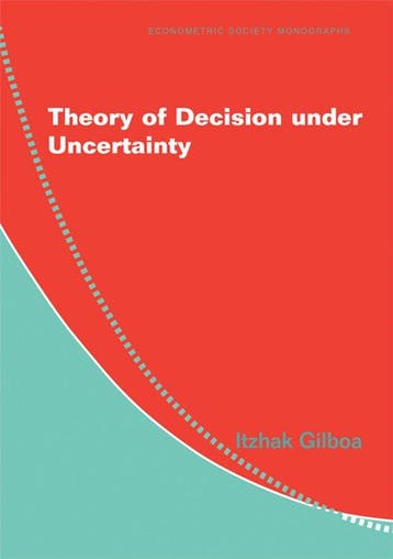 Theory Of Decision Under Uncertainty 9780521741231, Verzenden, Gelezen, Itzhak Gilboa