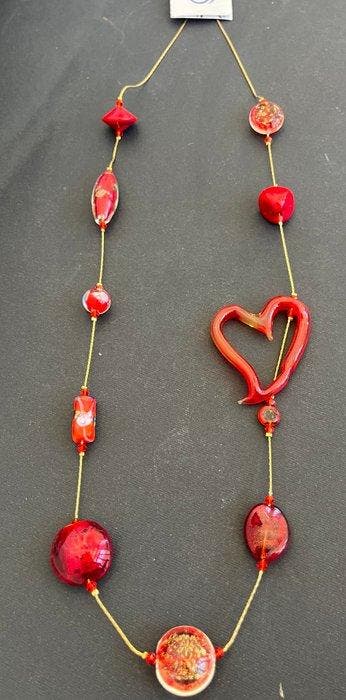 24 karaat - Geel goud, Murano - Halsketting, Antiquités & Art, Art | Objets design