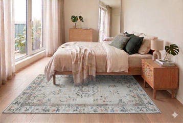 Licht vintage - Vloerkleed - 205 cm - 105 cm - met, Nieuw