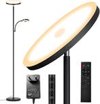 LED Vloerlamp 42W Dimbare Retour deal: 48% korting!, Huis en Inrichting, Lampen | Vloerlampen, Verzenden, Nieuw, Metaal, 150 tot 200 cm