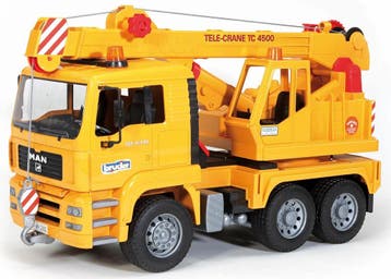 Bruder MAN Kraanwagen 1:16 | 34% Retour deal | Sla je slag, Kinderen en Baby's, Verzenden, Zo goed als nieuw