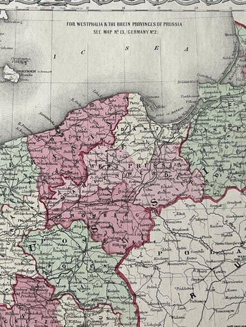 Prussia - Pruisen en Saksen; Coltons - General Atlas - Hand, Nieuw