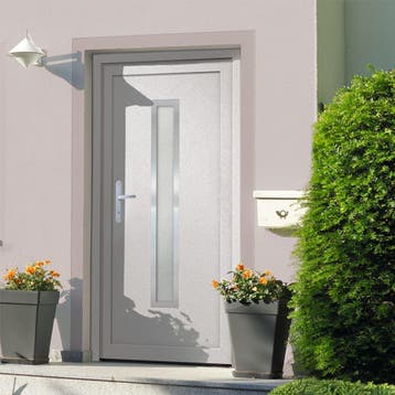 vidaXL Voordeur 108x200 cm PVC wit, Verzenden, Nieuw