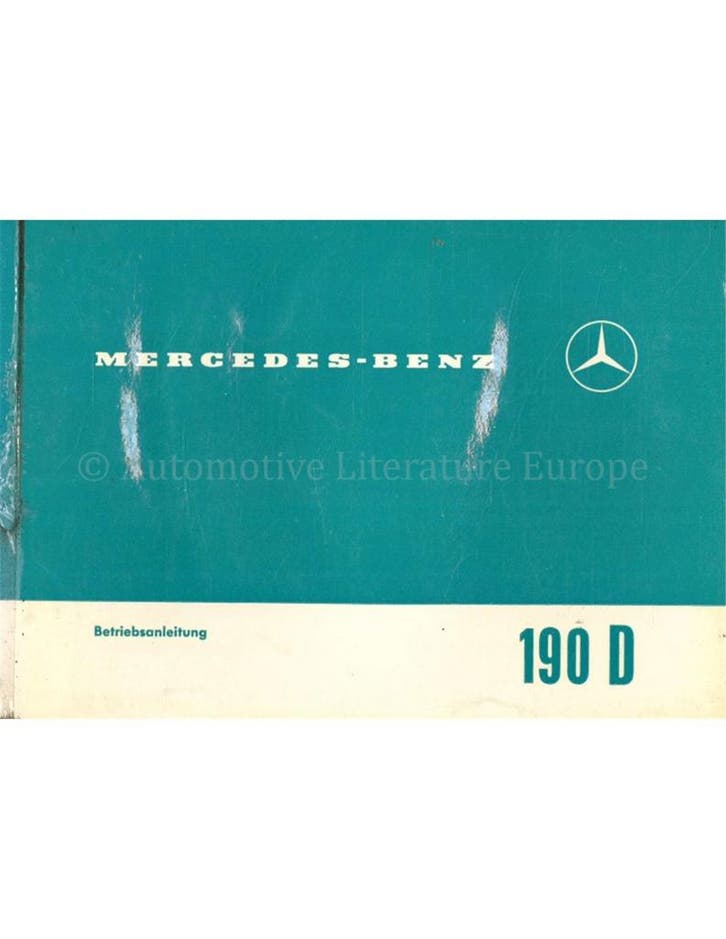 1963 MERCEDES BENZ 190 D INSTRUCTIEBOEKJE DUITS, Auto diversen, Handleidingen en Instructieboekjes