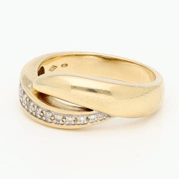 Bague - 18 carats Or jaune Diamant (Naturelle), Nieuw