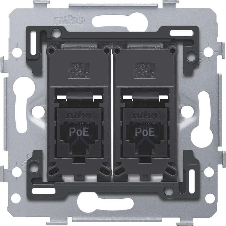 Dual RJ45 UTP Cat6 PoE++ Netwerkverbinding Basis - 170-79262, Bricolage & Construction, Électricité & Câbles, Envoi