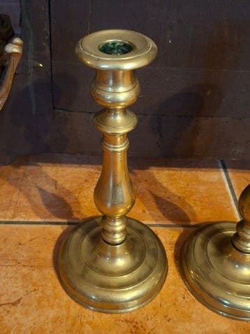 Bougeoir - Bronze doré, Antiek en Kunst