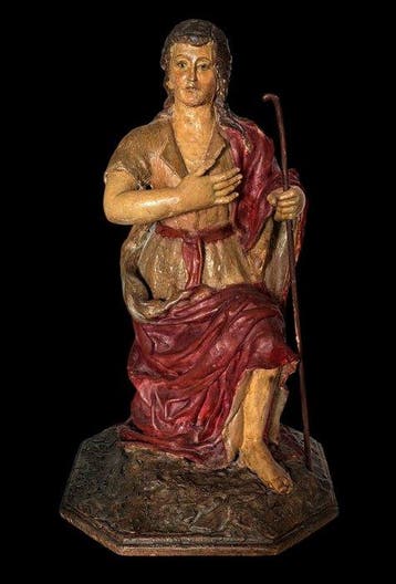 Escuela Sevillana (s. XVII) - sculptuur, San Juan Bautista -