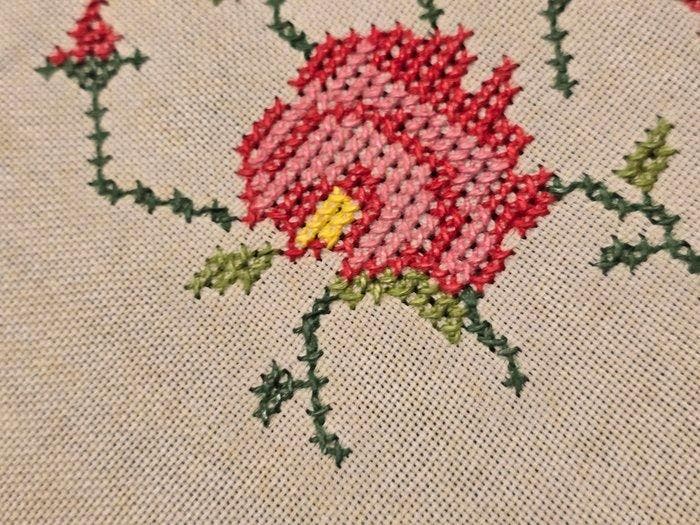 Tafelkleed (7) - 158 cm - 158 cm - ronde tafelkleed, Antiquités & Art, Tapis & Textile