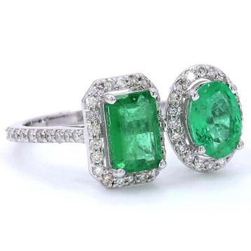 Anneau de mariage - 14 carats Or blanc - 1.90ct. tw.