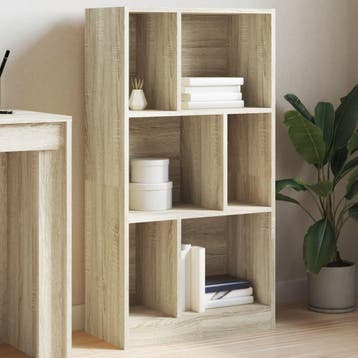 vidaXL Boekenkast 57x28,5x107,5 cm bewerkt hout sonoma, Verzenden, Nieuw