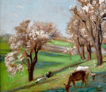 Pierre Grivolas (1823-1906) - Troupeau de chèvres au pied du