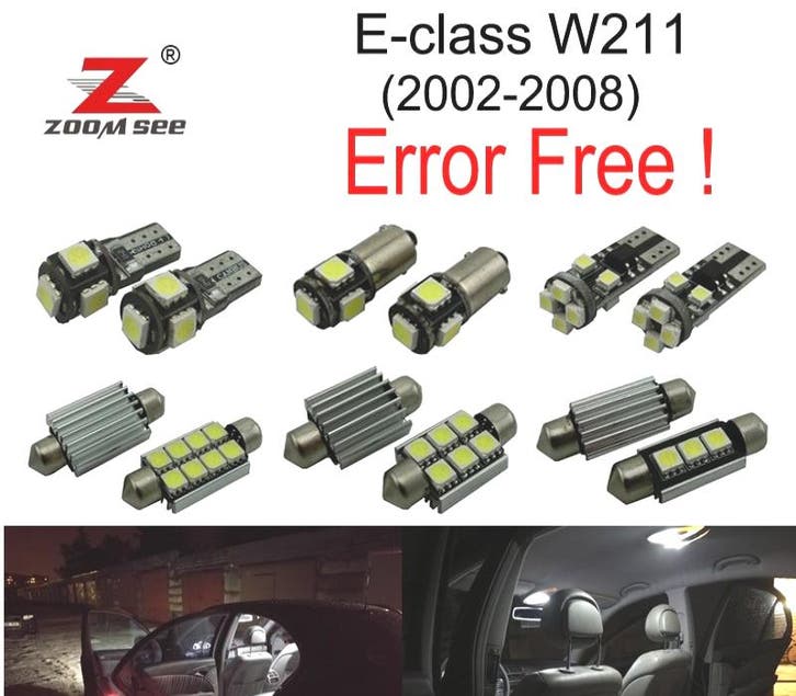KIT 25 AMPOULES LED INTÉRIEUR POUR MERCEDES CLASSE E W211 E3, Autos : Pièces & Accessoires, Éclairage, Envoi