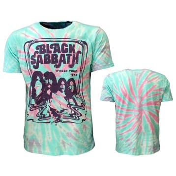Black Sabbath World Tour 1978 Dip Dye T-Shirt, Nieuw