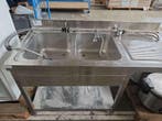 Inox dubbele spoeltafel, Zakelijke goederen, Ophalen, Nieuw in verpakking