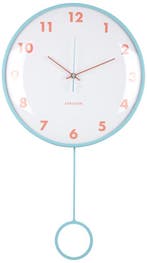 2dekans | Karlsson Wandklok Cheeky Dome - Zachtblauw -, Huis en Inrichting, Woonaccessoires | Klokken, Ophalen of Verzenden, Nieuw