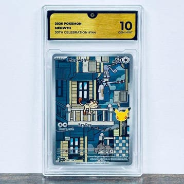 Pokémon Graded card - Meowth 144 - 30th Anniversary –