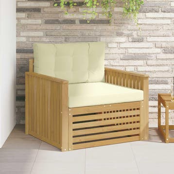 vidaXL Buitensofa Polyester Wit, Verzenden, Nieuw