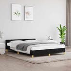 vidaXL Bedframe zonder matras stof zwart 140x190 cm, Verzenden, Nieuw