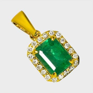 Zonder minimumprijs - Hanger - 14 karaat IGI 1,09 ct ZAMBIA