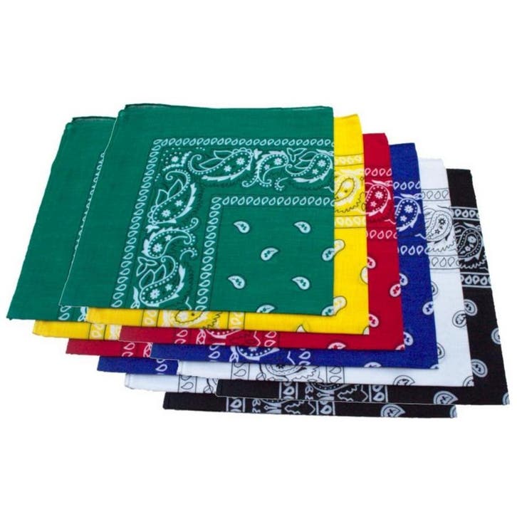 Fako Fashion - Paisley Bandanas 12 stuks - 2x 6 kleuren -, Kleding | Heren, Mutsen, Sjaals en Handschoenen, Verzenden