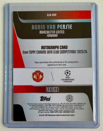2025/26 Topps Chrome UCL Robin van Persie 169/199, Verzamelen, Nieuw