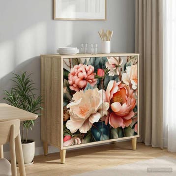 vidaXL Dressoir BORNE Sonoma 69 x 33 x 75 cm Bewerkt hout, Huis en Inrichting, Kasten | Dressoirs, Verzenden, Nieuw