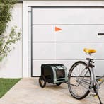 vidaXL Hondenfietstrailer oxford stof en ijzer grijs en, Verzenden, Nieuw