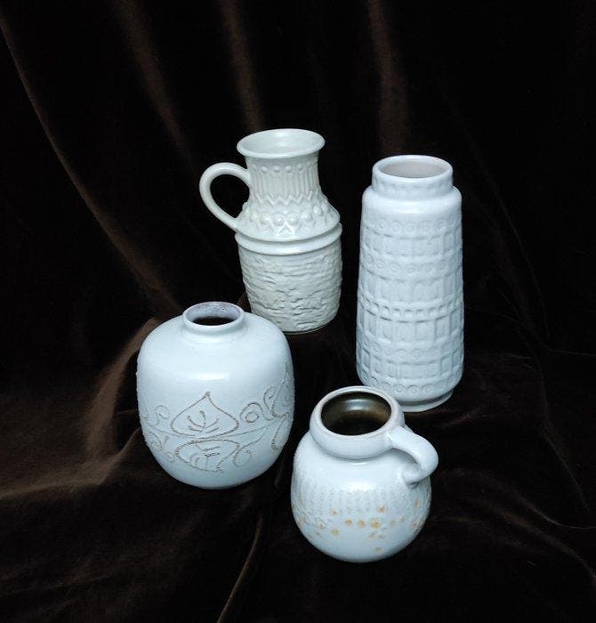 Strehla, VEB Haldensleben, Jasba, Scheurich - Vaas -, Antiquités & Art, Art | Objets design